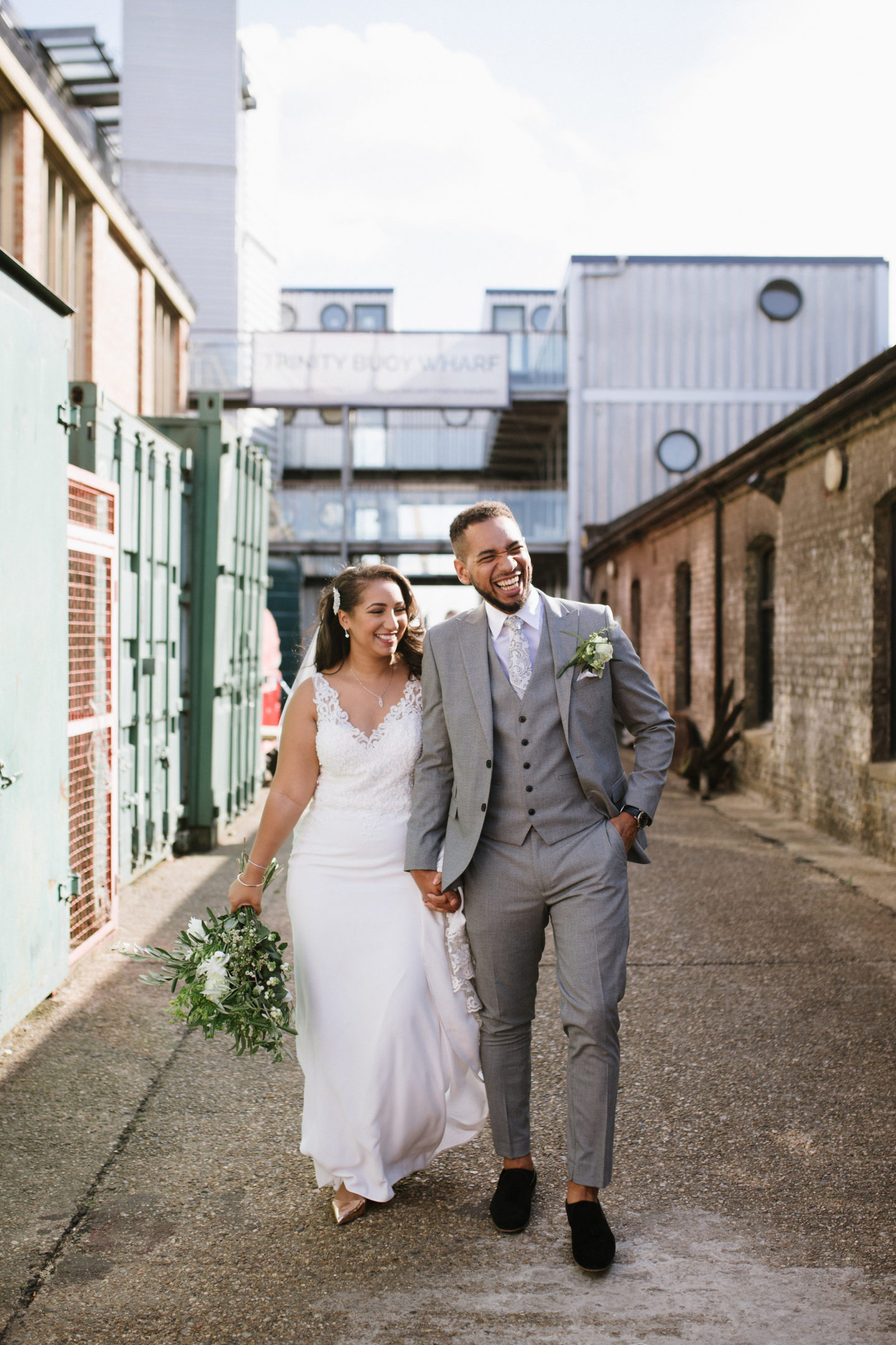 A modern, industrial wedding at Trinity Buoy Wharf warehouse in East London